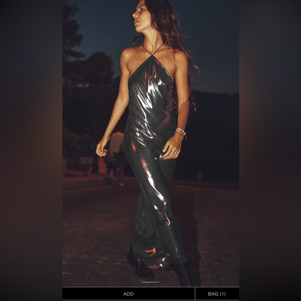 Silver Metallic Zara dress size Small